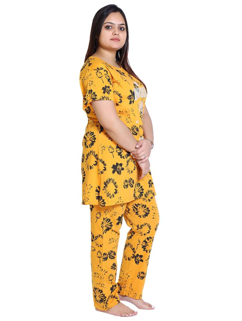 round neck printed nightwear pyjama set  - 19981076 -  Standard Image - 1