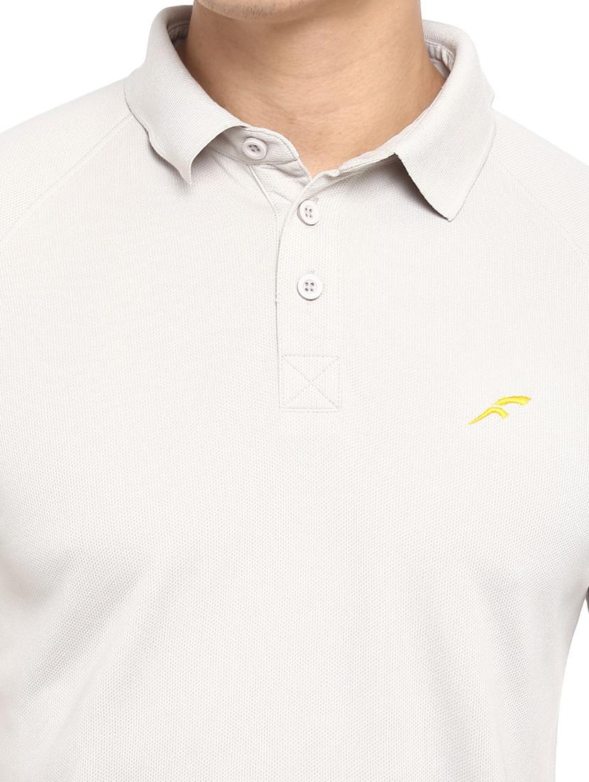 white solid short sleeve polo t-shirt - 19981531 - Standard Image - 4