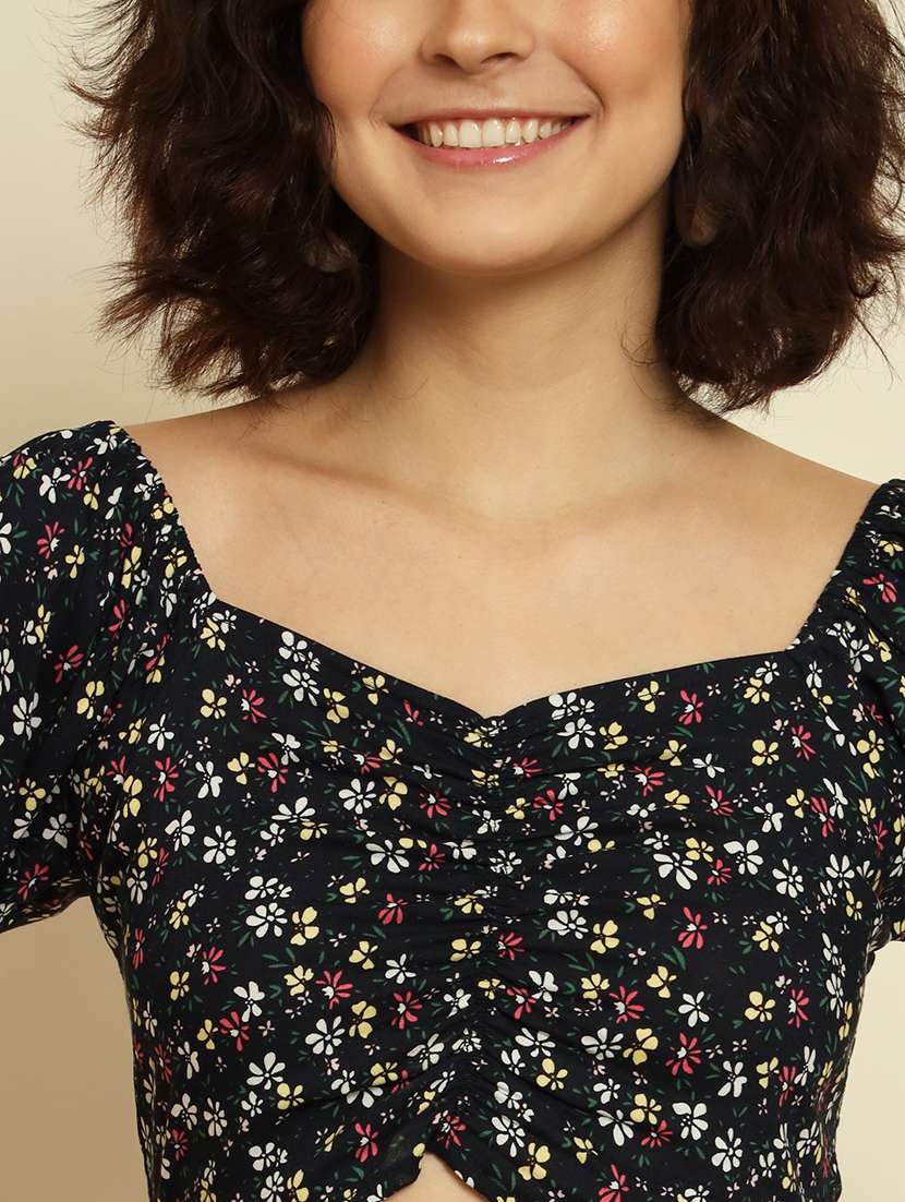 black floral print top and trouser co-ord set  - 19982655 -  Standard Image - 4