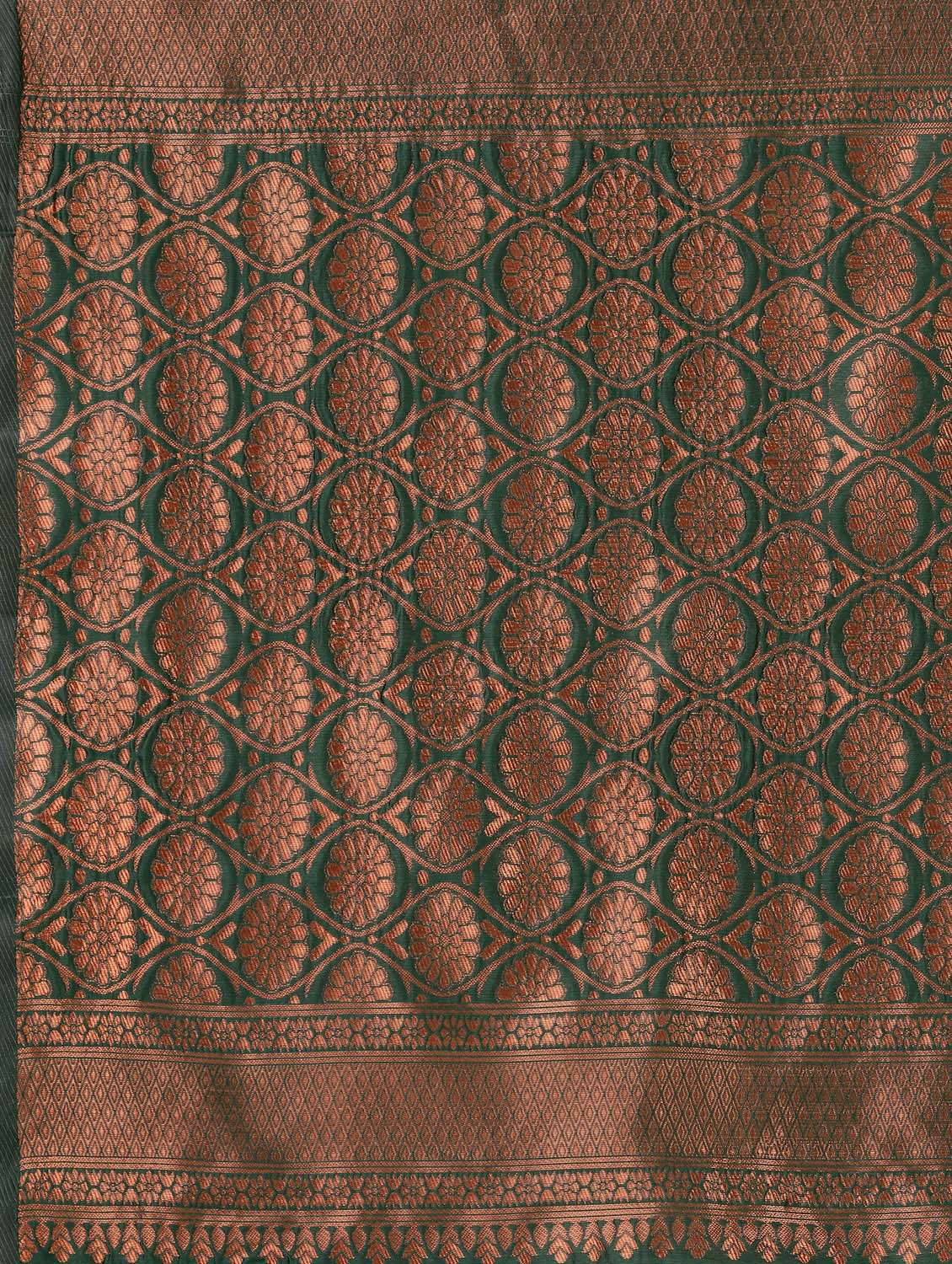 green jacquard kanjivaram saree with blouse - 19983154 -  Standard Image - 4
