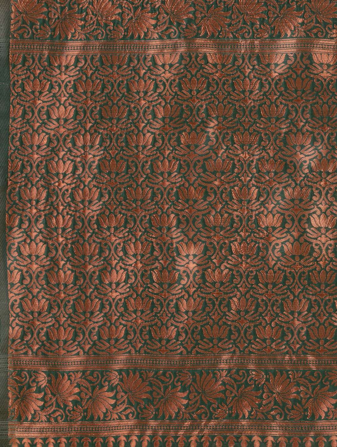 women's self design bottle green colored saree with blouse - 19983169 -  Standard Image - 4