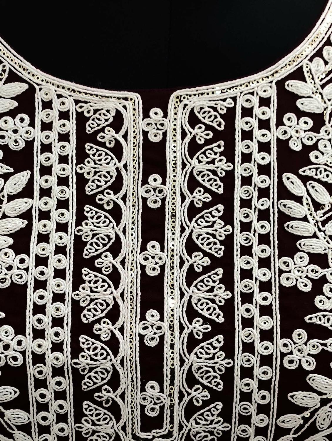 round neck embroidered tiered kurta - 19983227 - Standard Image - 4