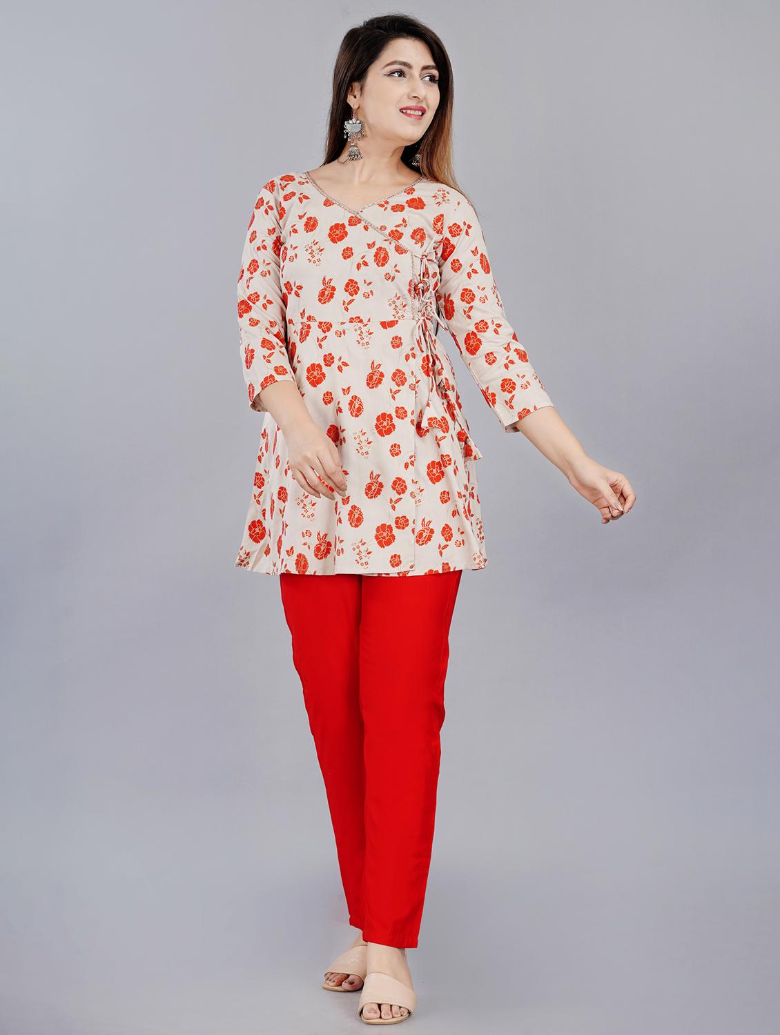 floral print kurta pant set - 19983302 - Standard Image - 1