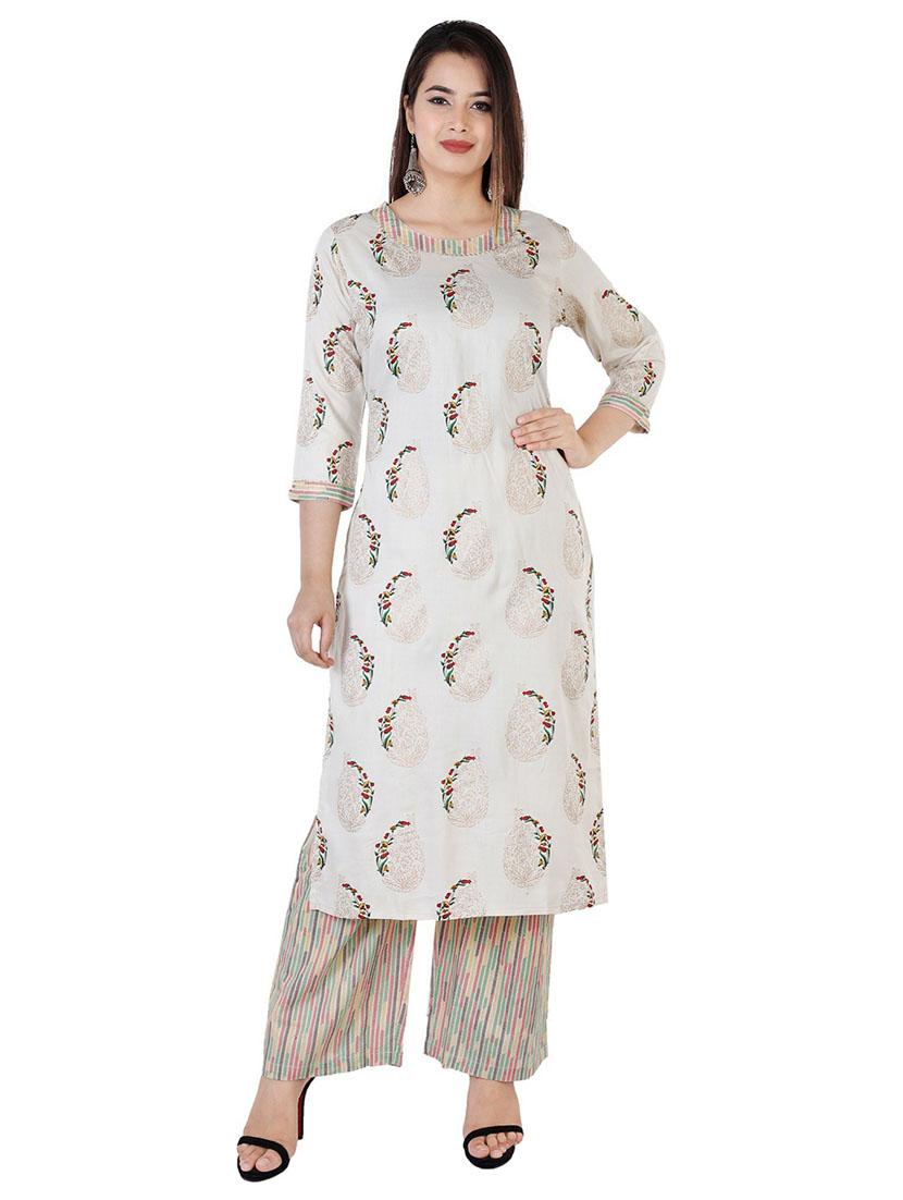 printed kurta palazzo set - 19983312 - Standard Image - 1