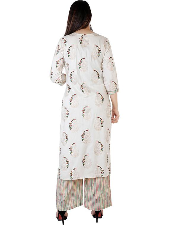 printed kurta palazzo set - 19983312 - Standard Image - 4