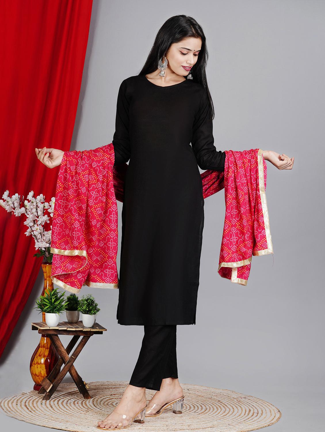 solid kurta pant set - 19983322 - Standard Image - 1