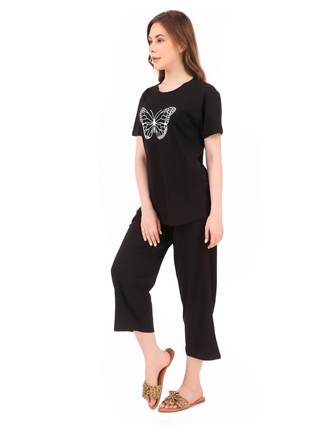 round neck printed nightwear pyjama set - 19984690 - Standard Image - 1