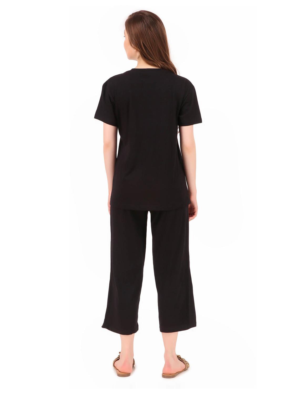 round neck printed nightwear pyjama set - 19984690 - Standard Image - 4