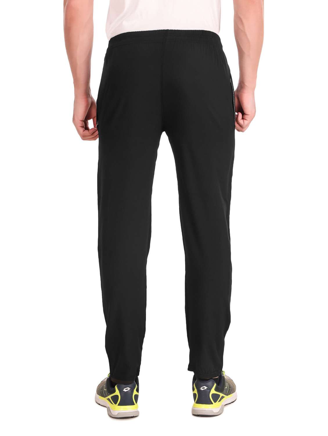 black lycra blend  full length track pant - 19984778 -  Standard Image - 1