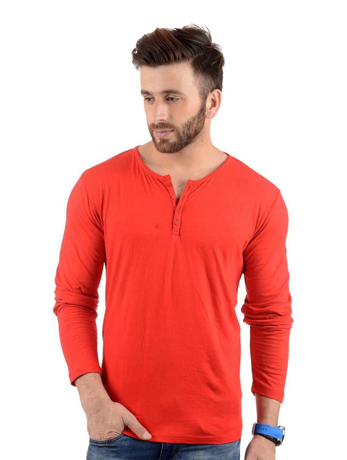 red solid regular t-shirt - 19984804 - Standard Image - 1