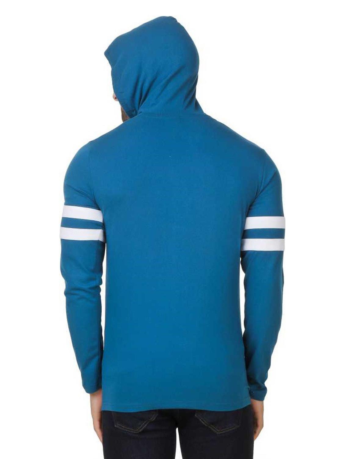 hood neck solid regular t-shirt - 19984809 - Standard Image - 1