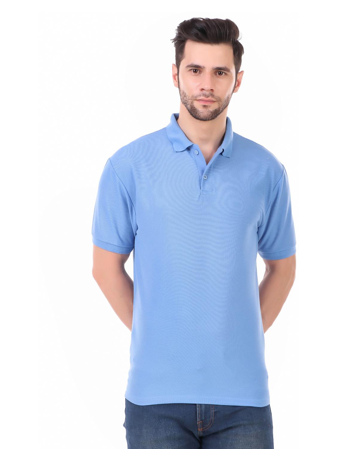 mens solid polo t-shirt - 19984814 - Standard Image - 1