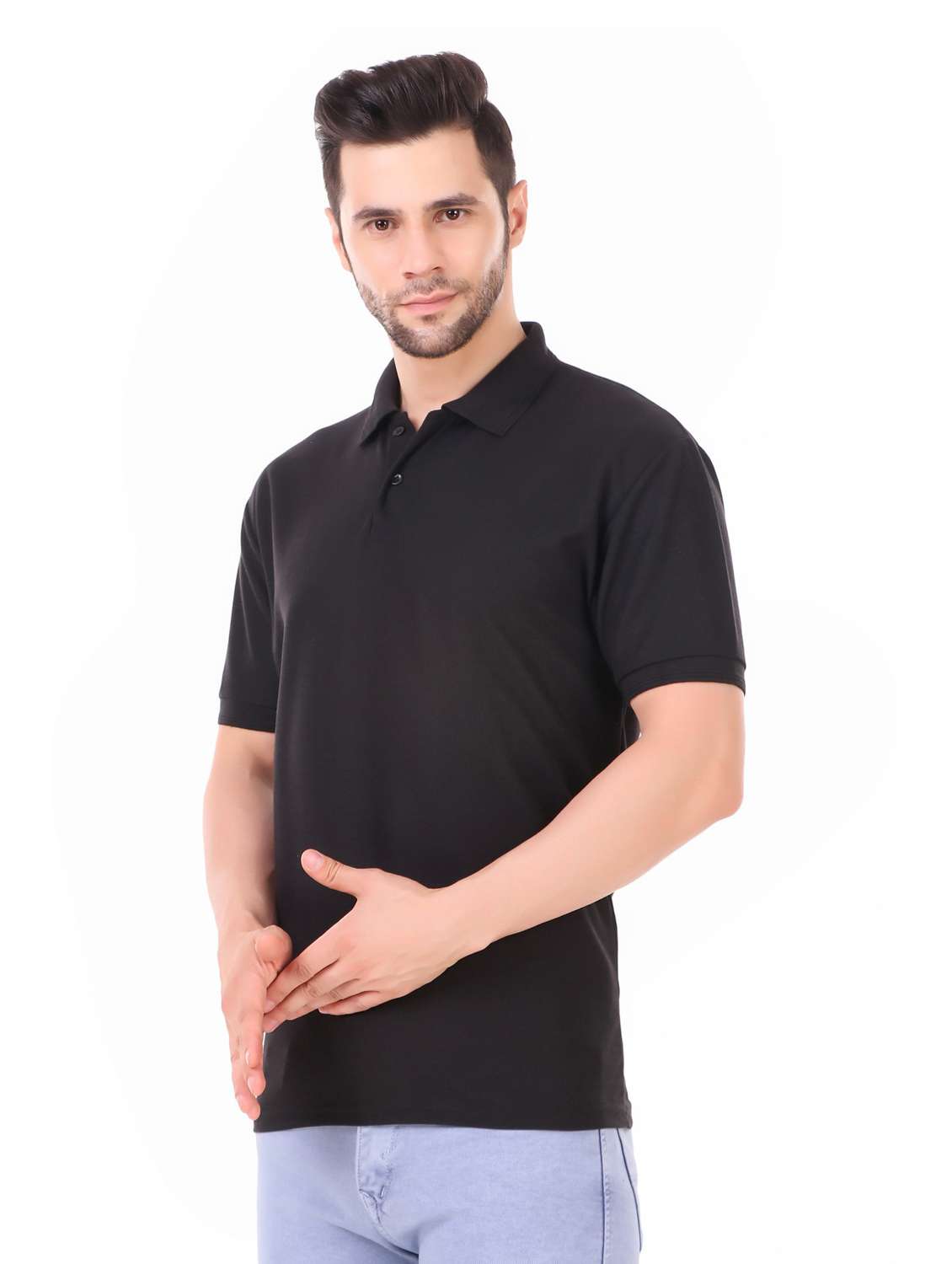 mens solid polo t-shirt  - 19984815 -  Standard Image - 1