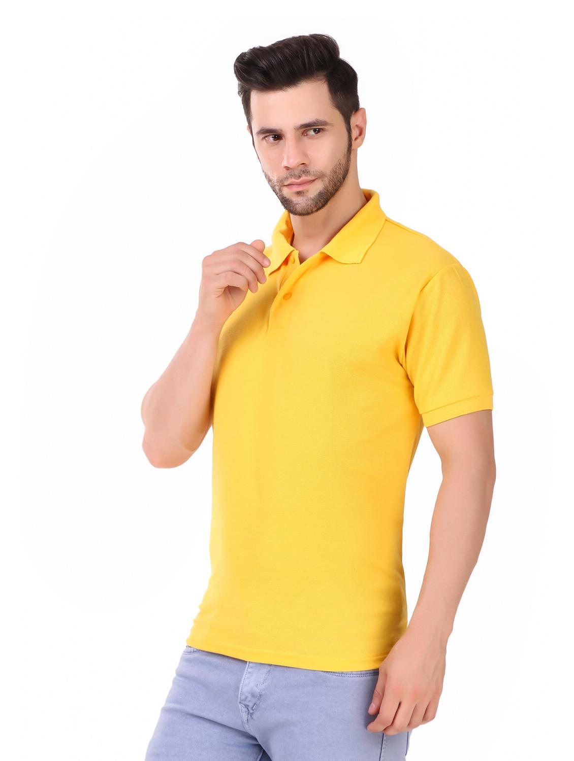 mens solid polo t-shirt - 19984819 - Standard Image - 1