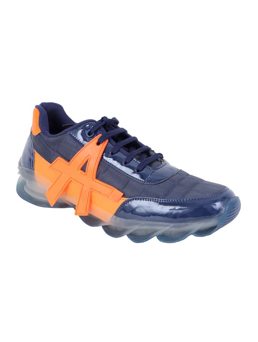 men blue lace up sport shoe