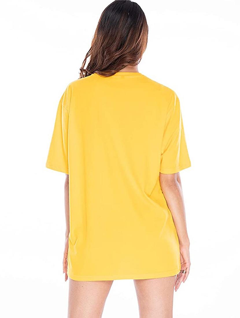 yellow cotton regular tshirt - 19985033 - Standard Image - 1