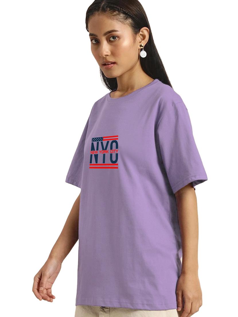 purple cotton regular tshirt - 19985042 - Standard Image - 1