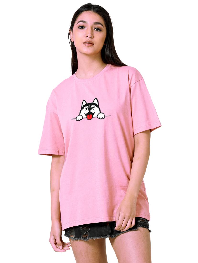 pink cotton regular tshirt - 19985067 - Standard Image - 1