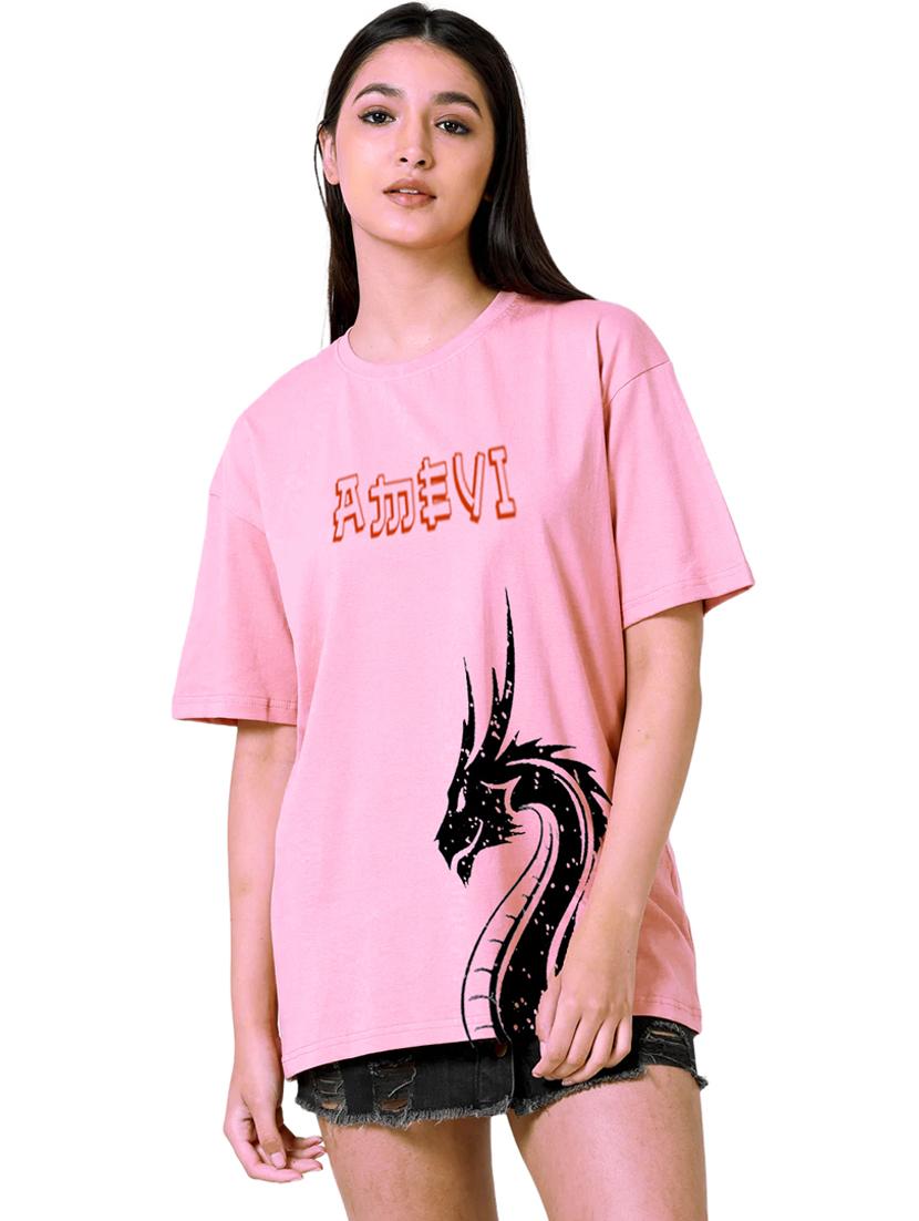 pink cotton regular tshirt - 19985069 - Standard Image - 1