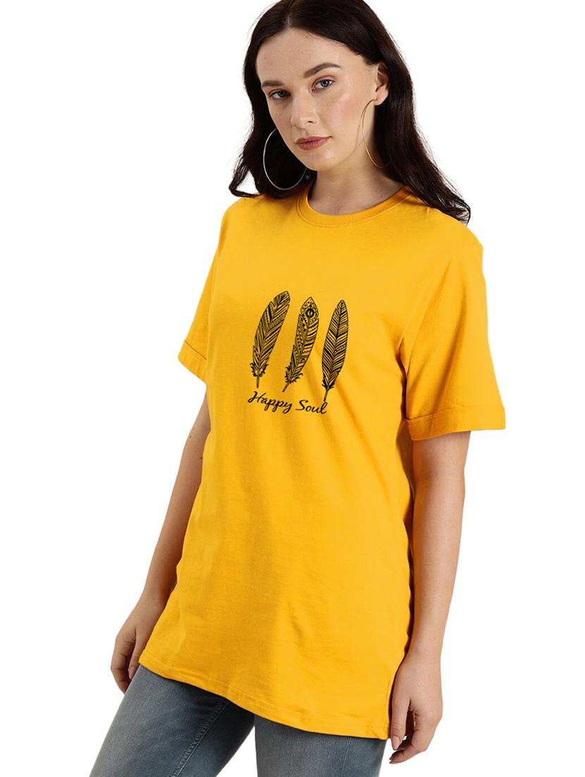 yellow cotton regular tshirt - 19985077 - Standard Image - 1