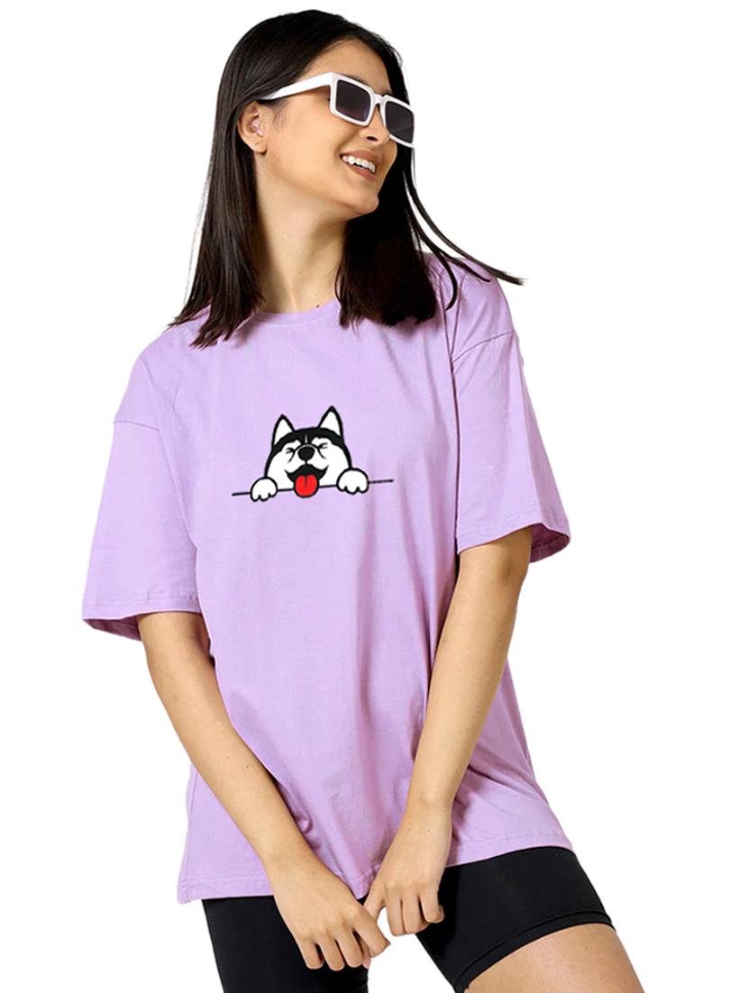 purple cotton regular tshirt - 19985085 - Standard Image - 1
