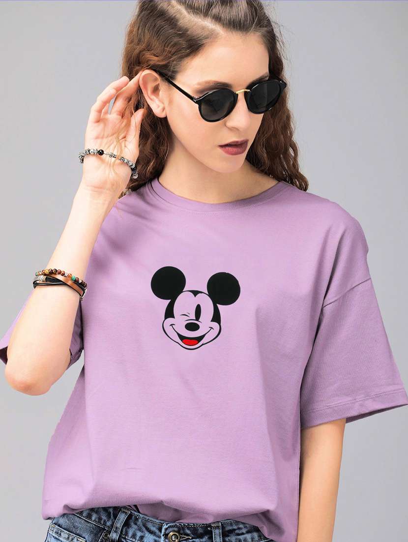 purple cotton regular tshirt