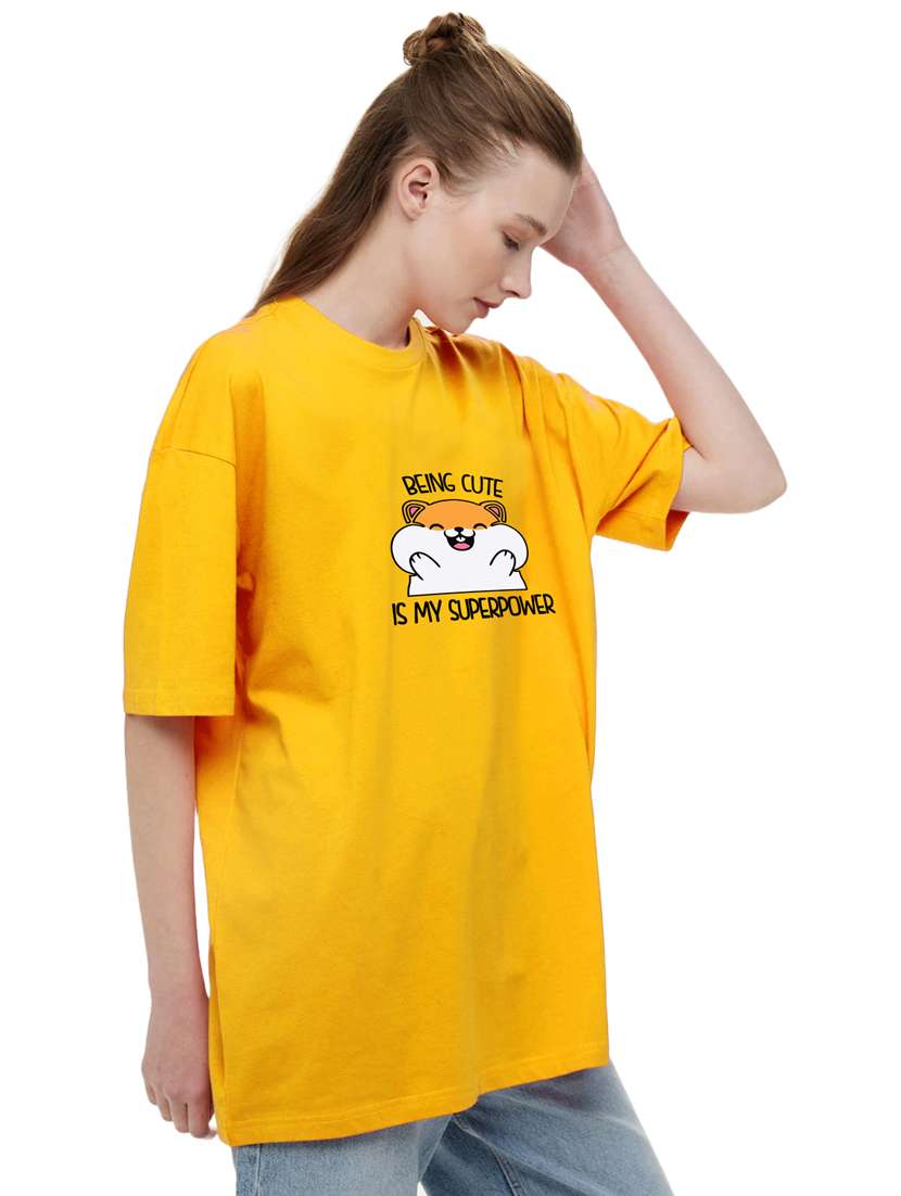 yellow cotton regular tshirt - 19985121 -  Standard Image - 1