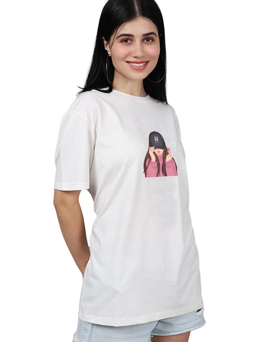 white cotton regular tshirt - 19985132 - Standard Image - 1