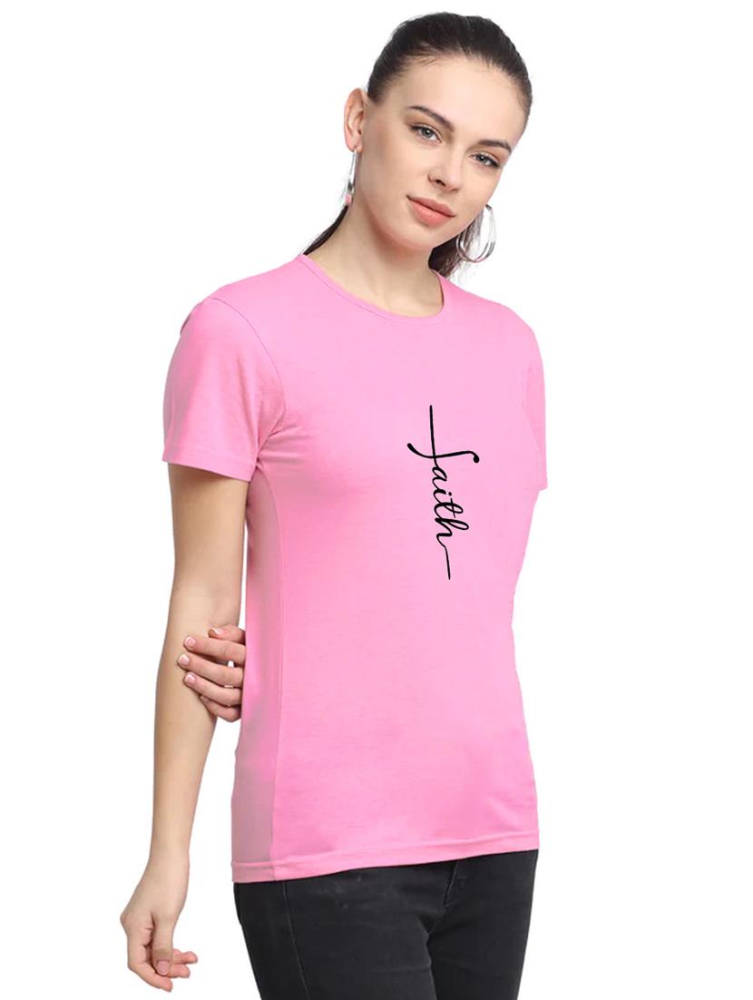 pink cotton regular tshirt - 19985165 -  Standard Image - 1