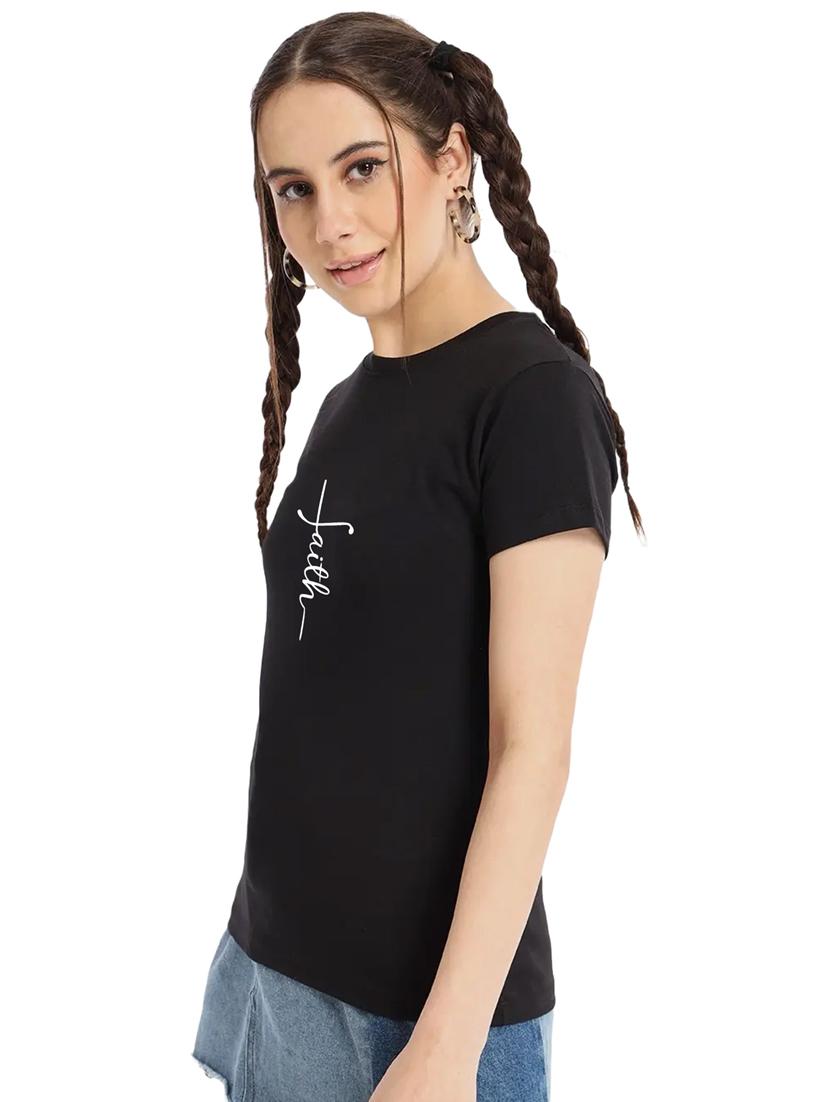 black cotton regular tshirt - 19985172 - Standard Image - 1