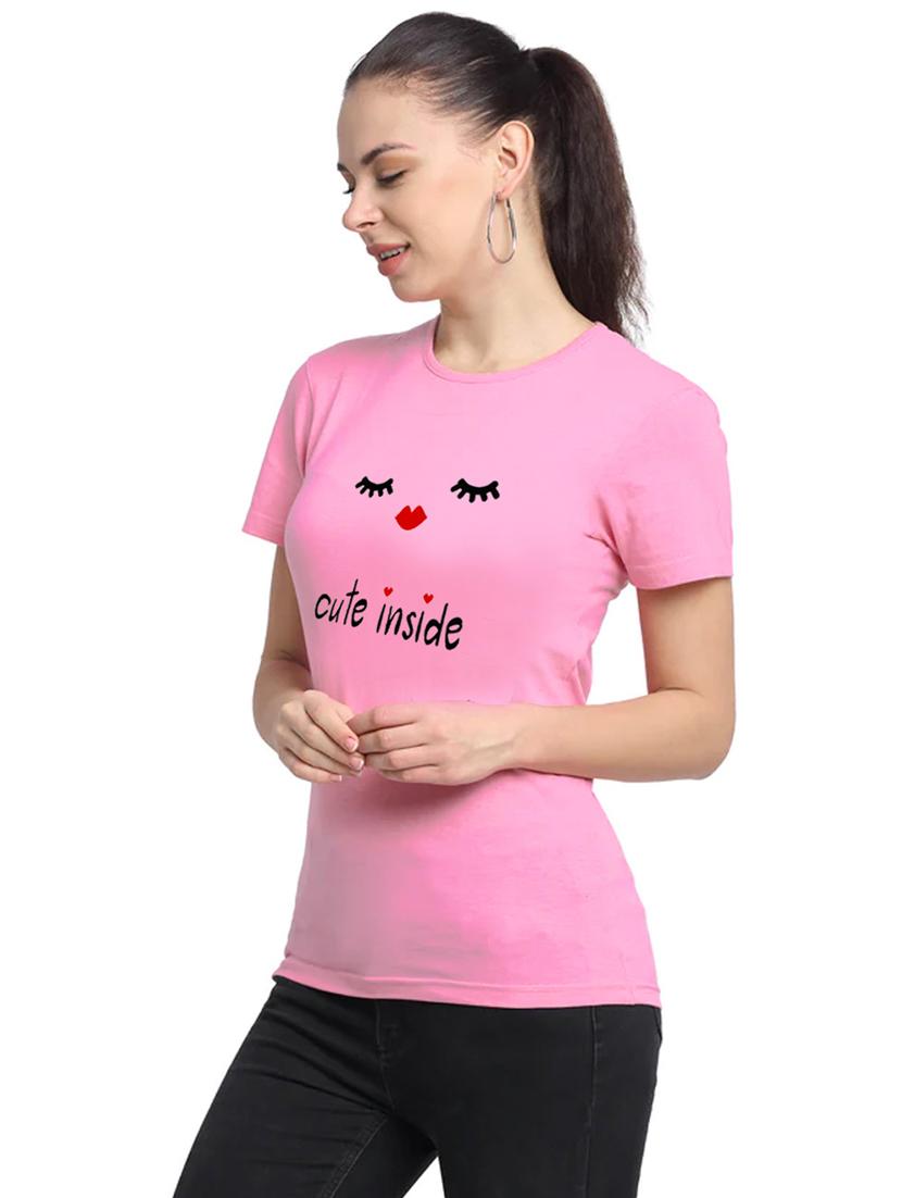 pink cotton regular tshirt - 19985190 -  Standard Image - 1