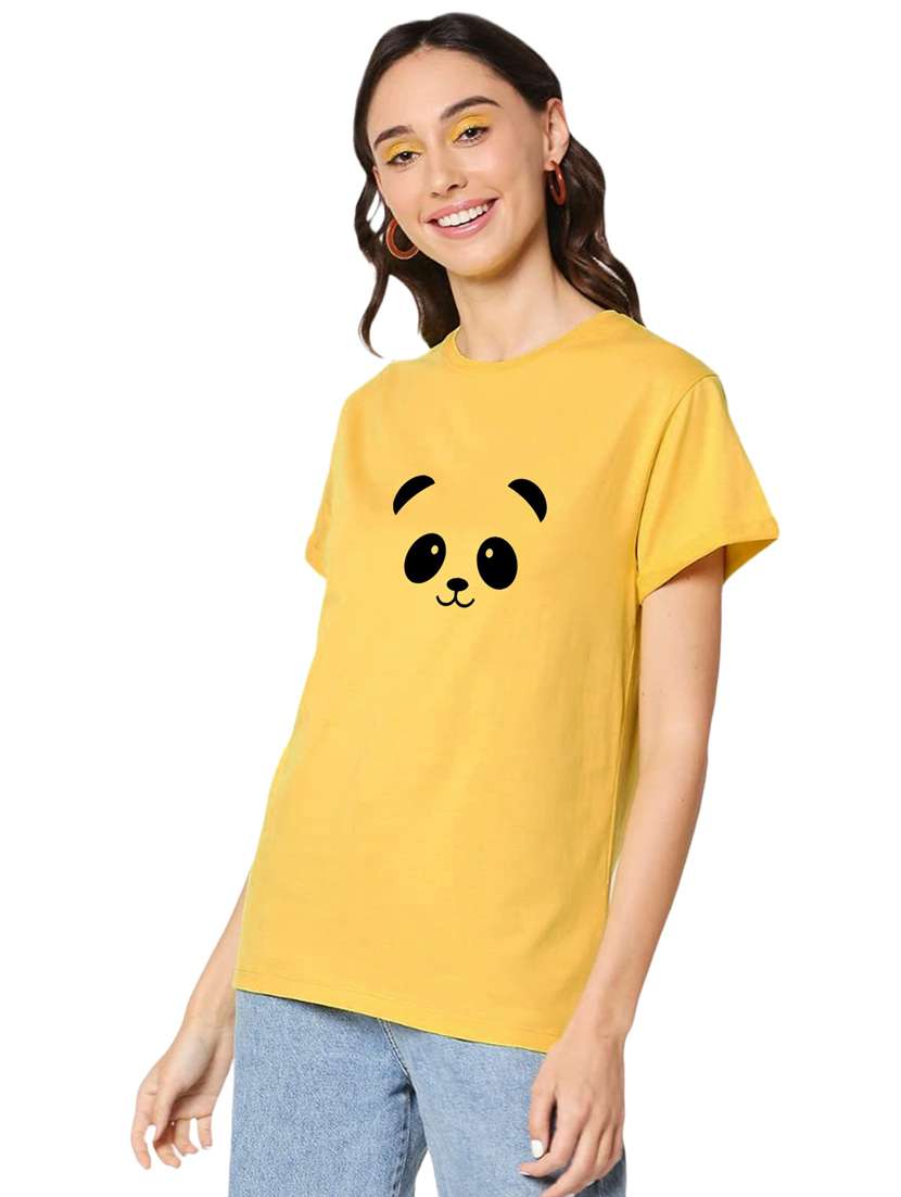 yellow cotton regular tshirt - 19985193 -  Standard Image - 1