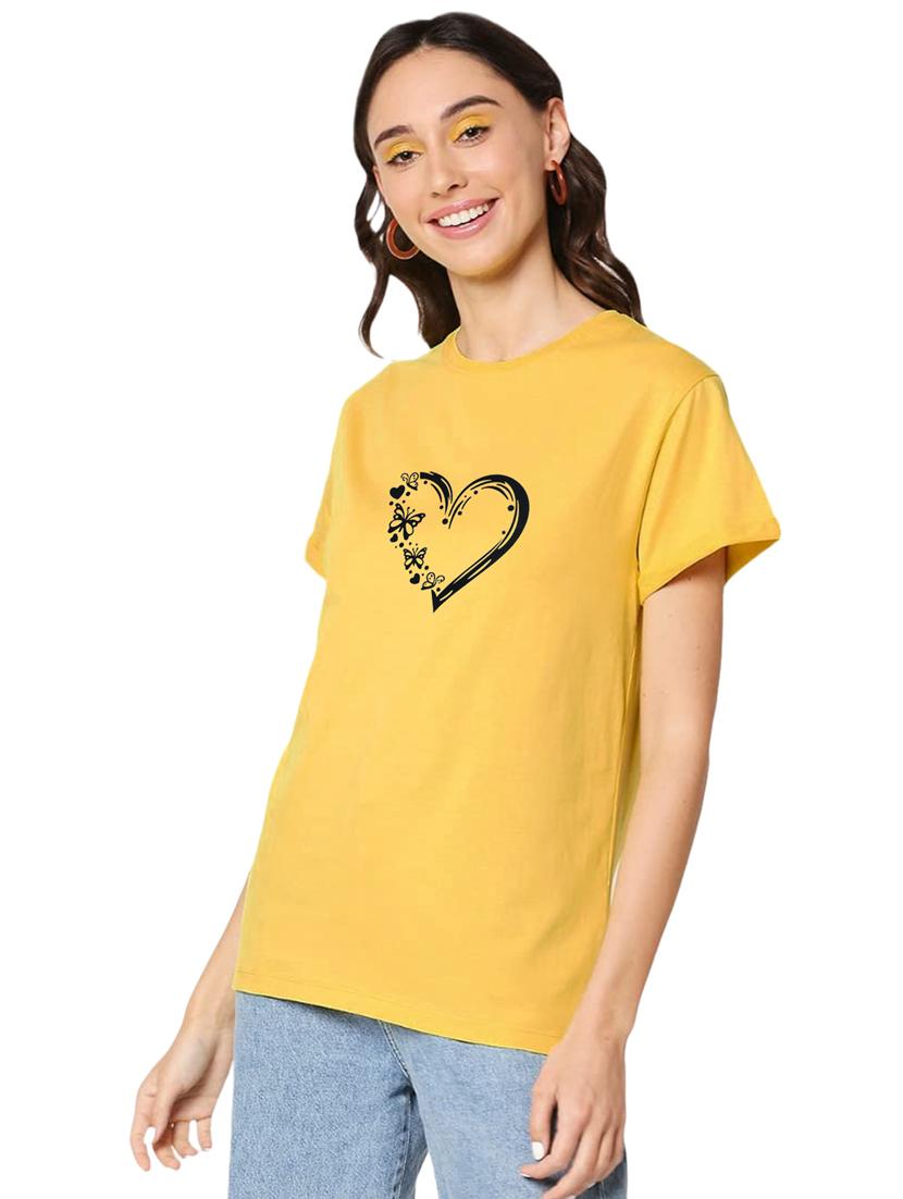 yellow cotton regular tshirt - 19985199 - Standard Image - 1