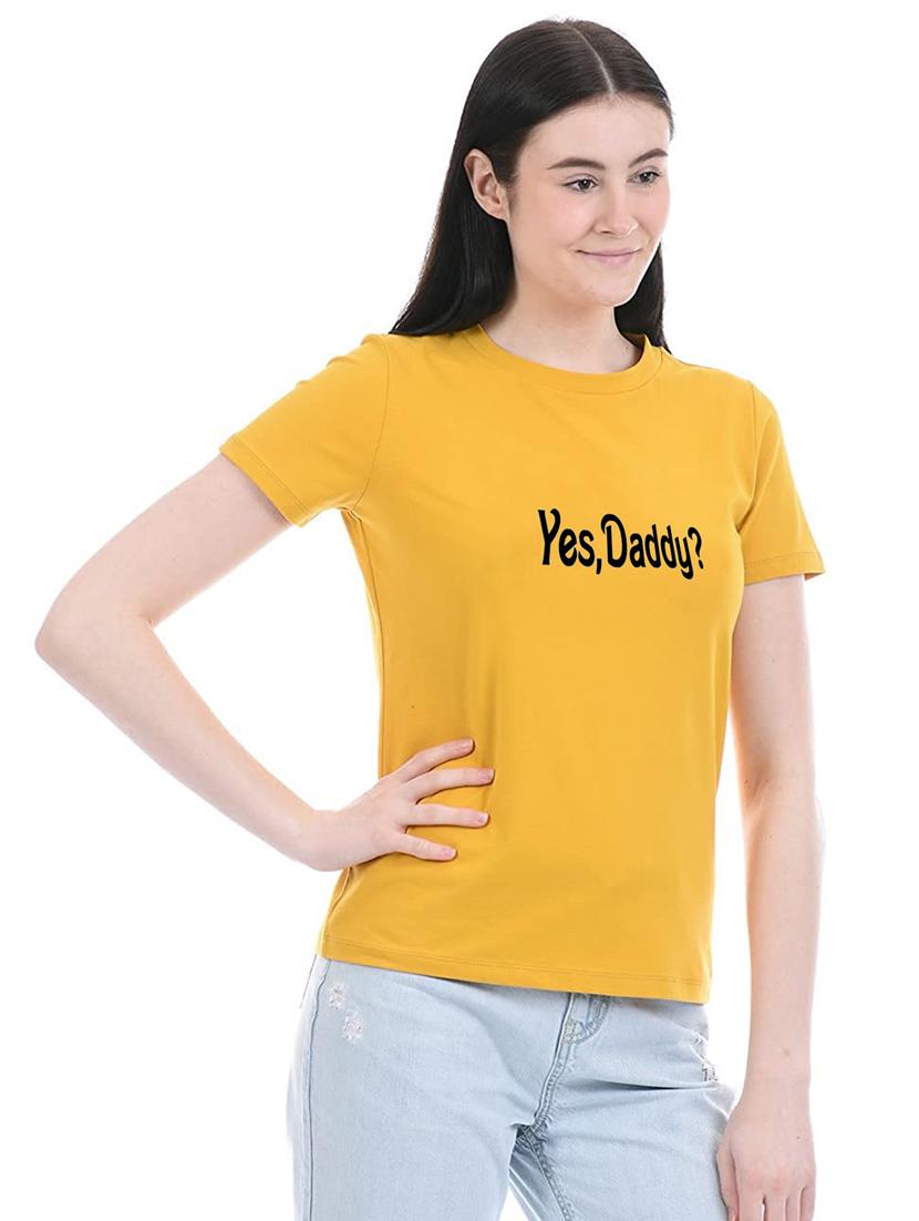 yellow cotton regular tshirt - 19985221 - Standard Image - 1
