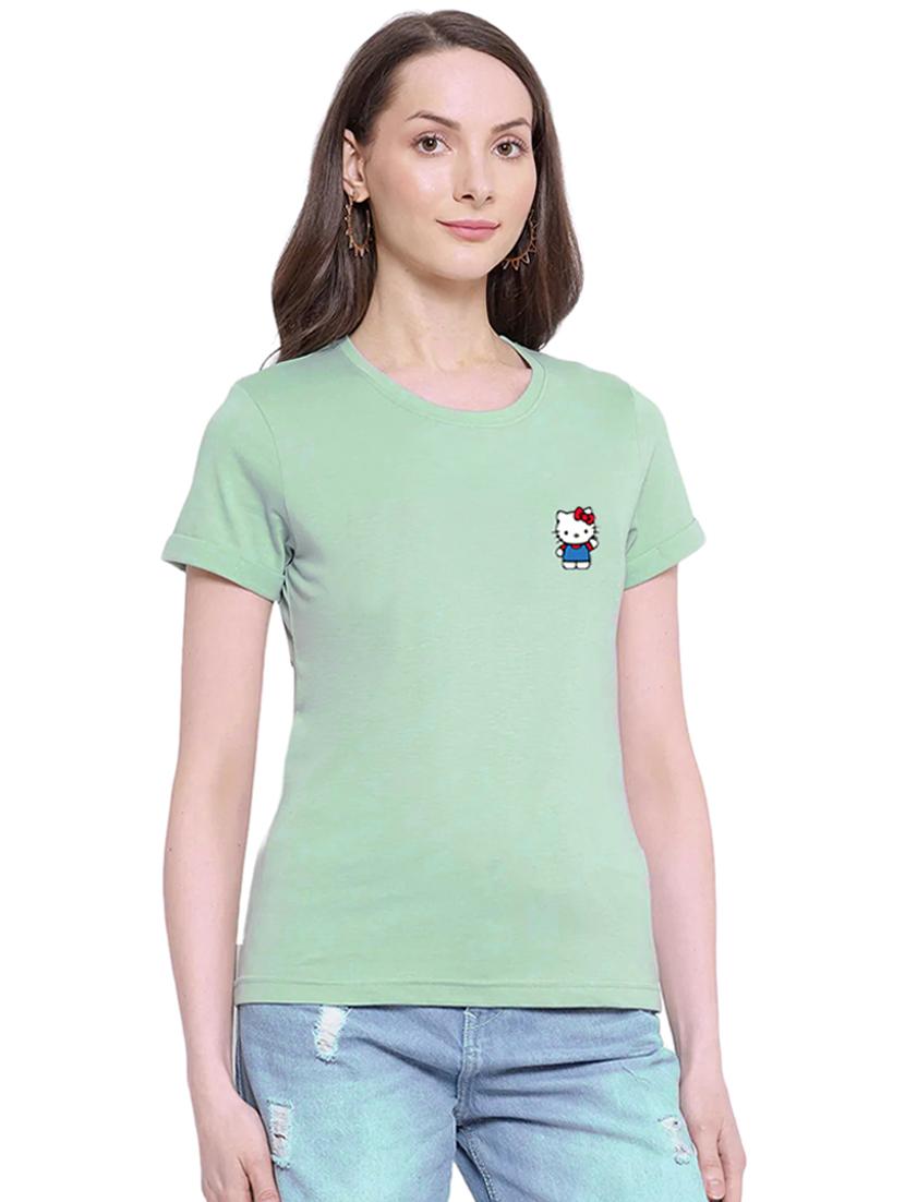 green cotton regular tshirt - 19985222 - Standard Image - 1