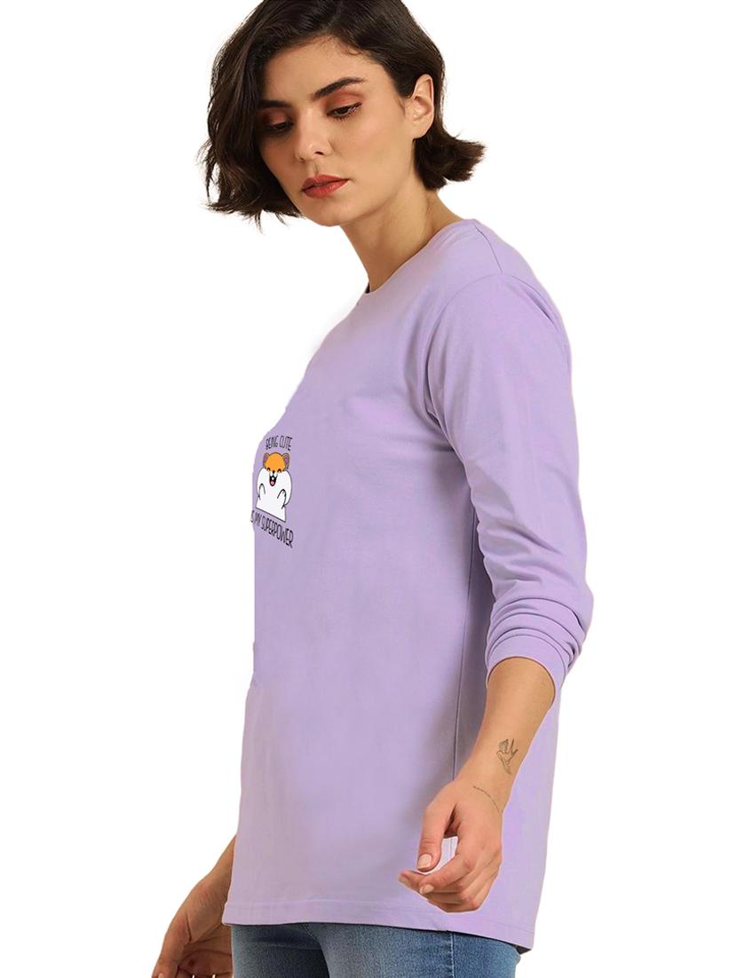 purple cotton regular tshirt - 19985234 - Standard Image - 1