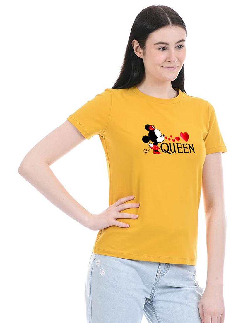 yellow cotton regular tshirt - 19985236 - Standard Image - 1