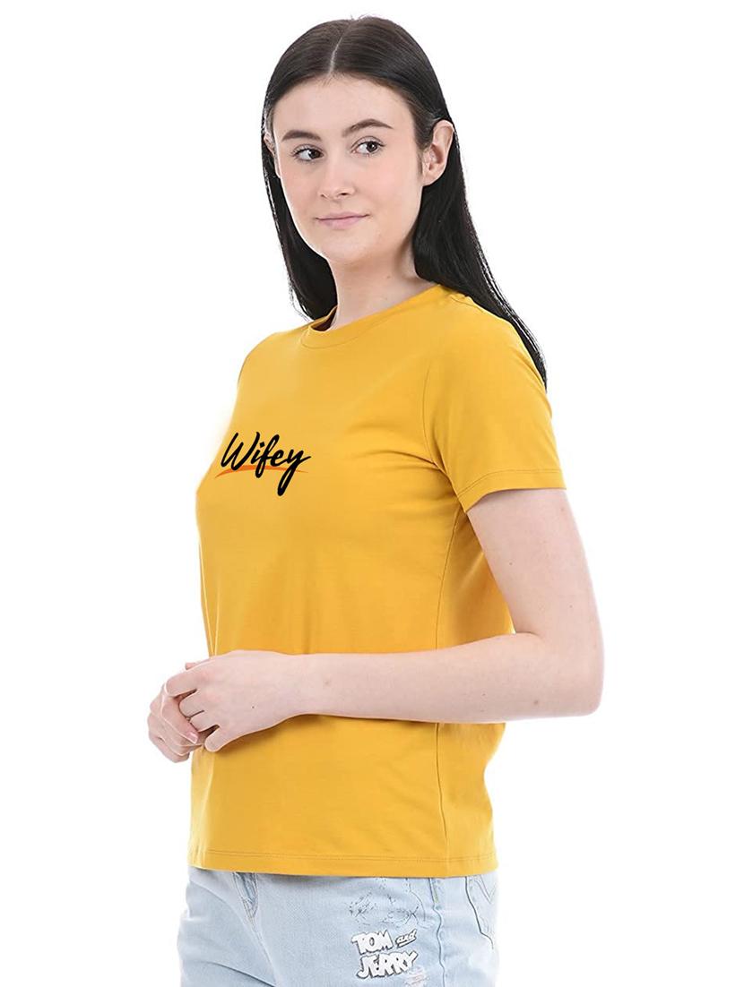 yellow cotton regular tshirt - 19985240 - Standard Image - 1