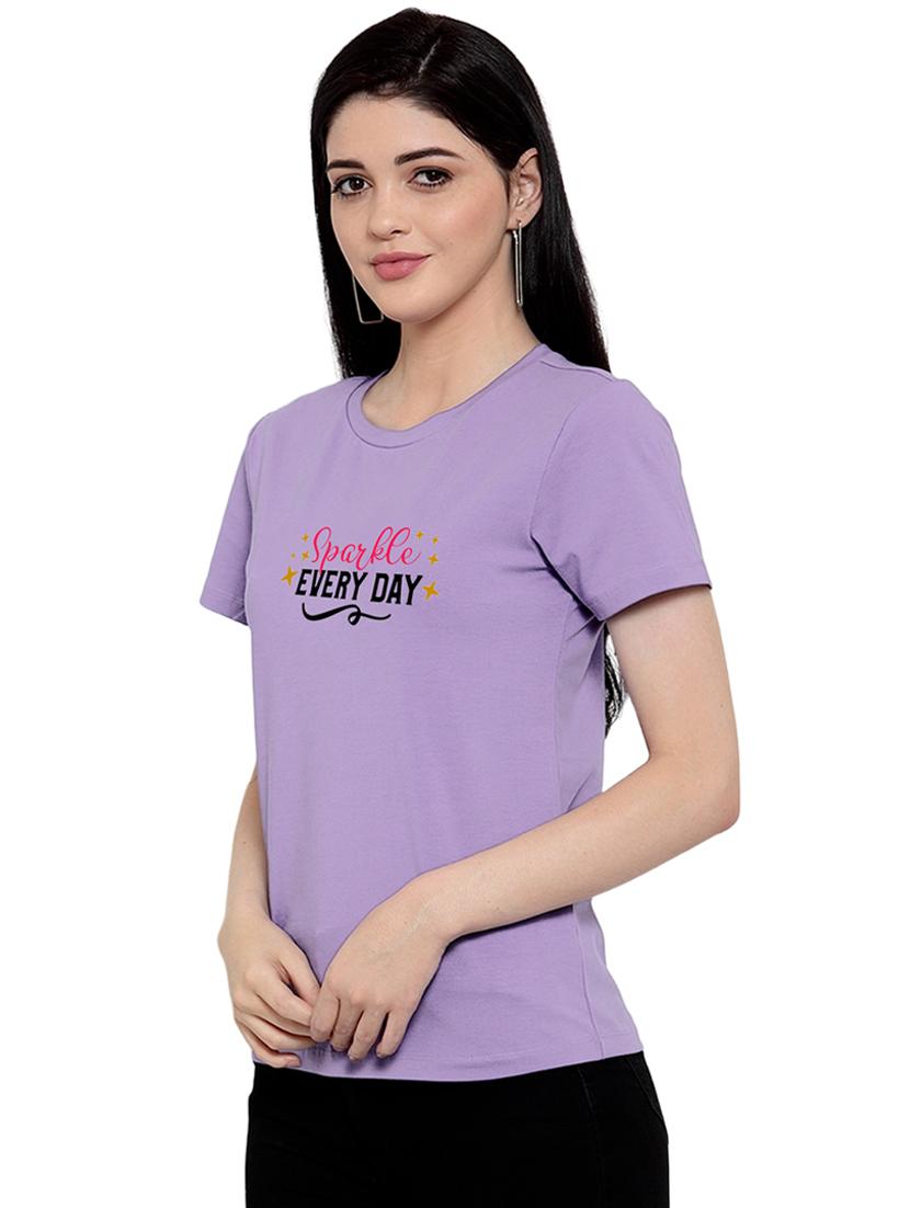 purple cotton regular tshirt - 19985246 - Standard Image - 1