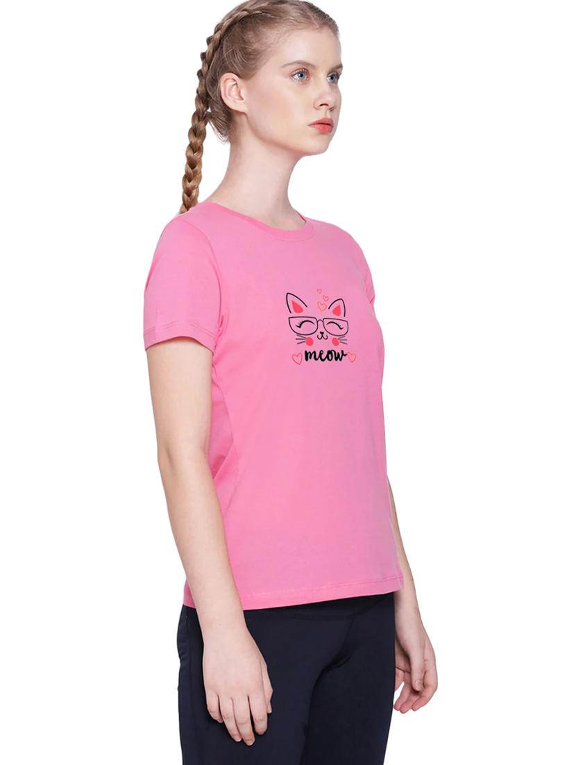 pink cotton regular tshirt - 19985251 -  Standard Image - 1