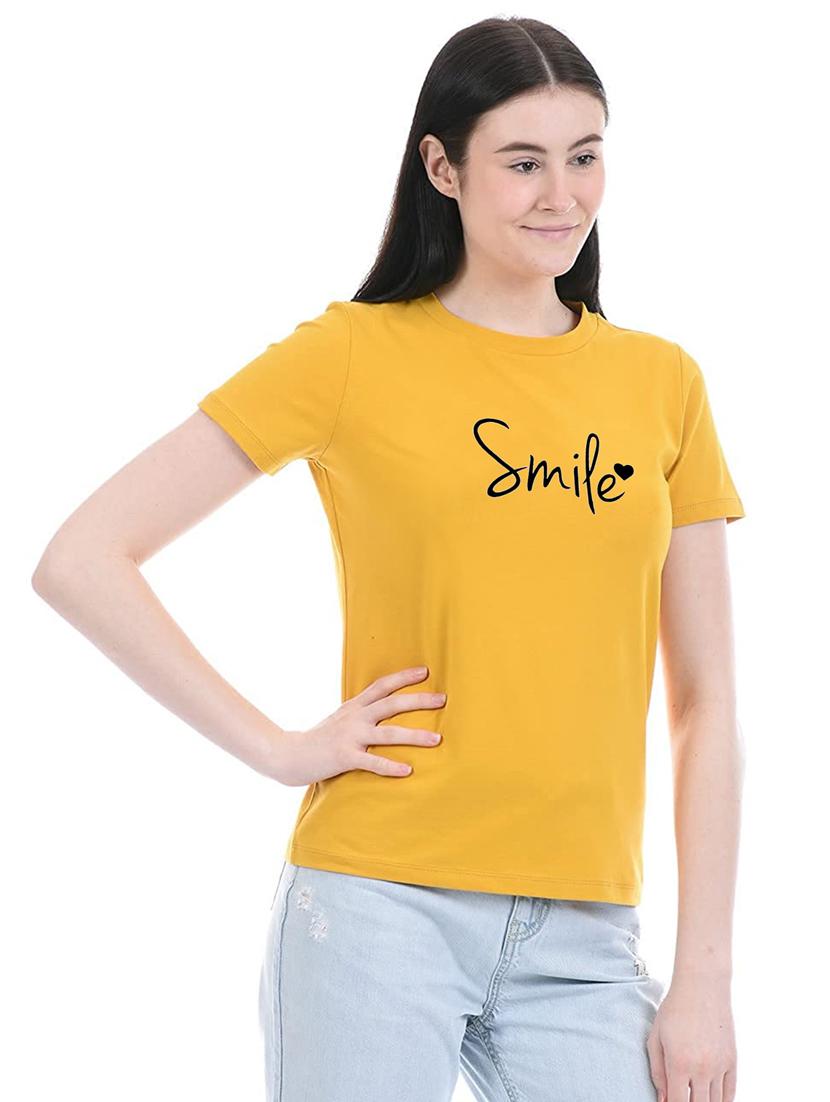 yellow cotton regular tshirt - 19985258 -  Standard Image - 1