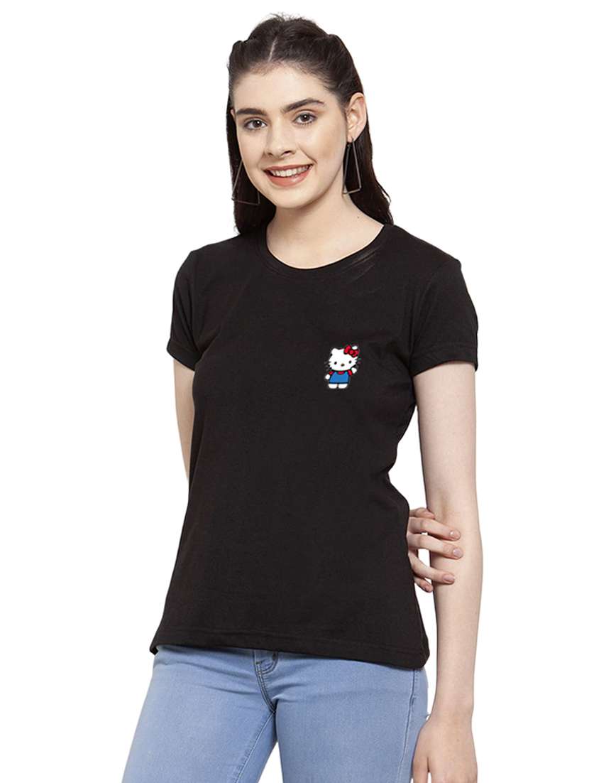 black cotton regular tshirt - 19985265 -  Standard Image - 1