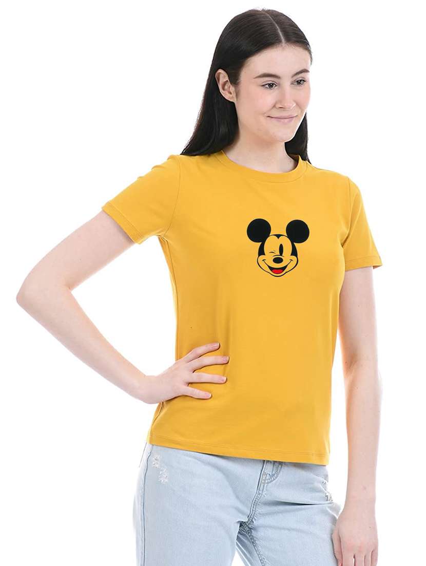 yellow cotton regular tshirt - 19985290 -  Standard Image - 1