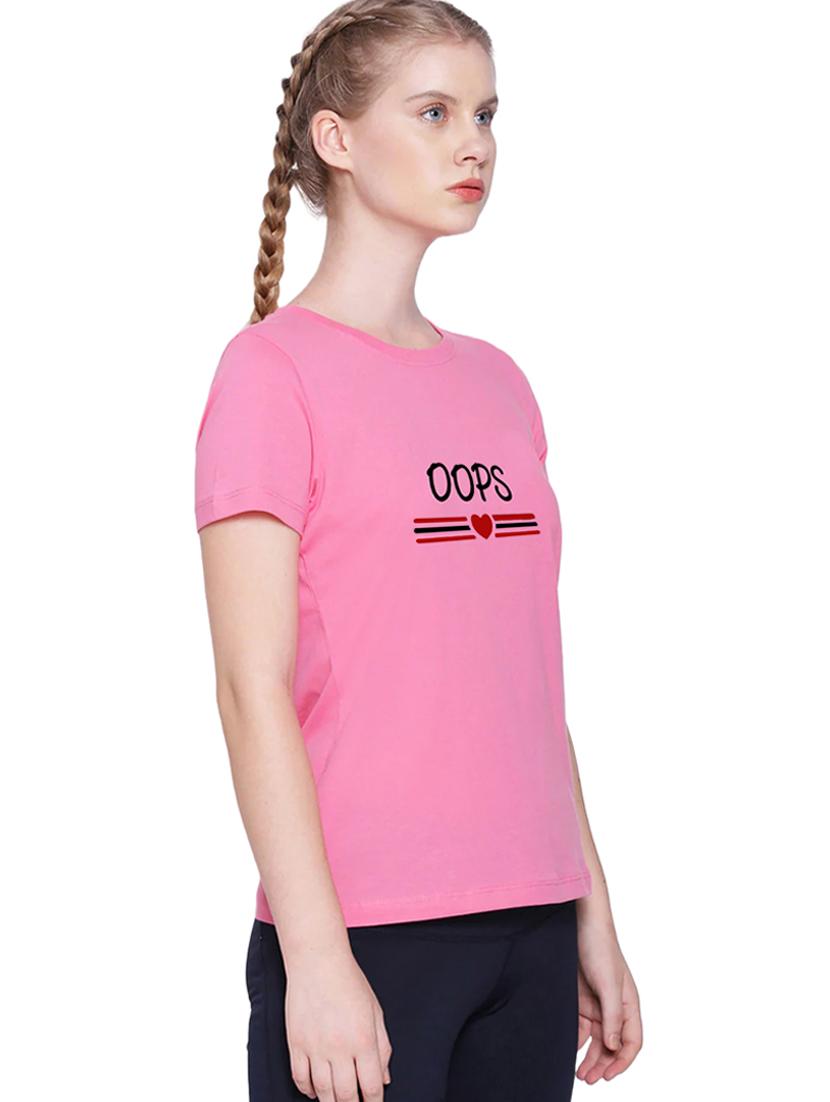 pink cotton regular tshirt - 19985309 - Standard Image - 1