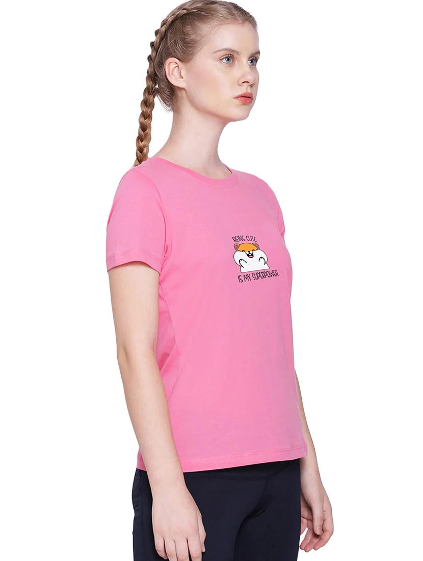 pink cotton regular tshirt - 19985319 -  Standard Image - 1