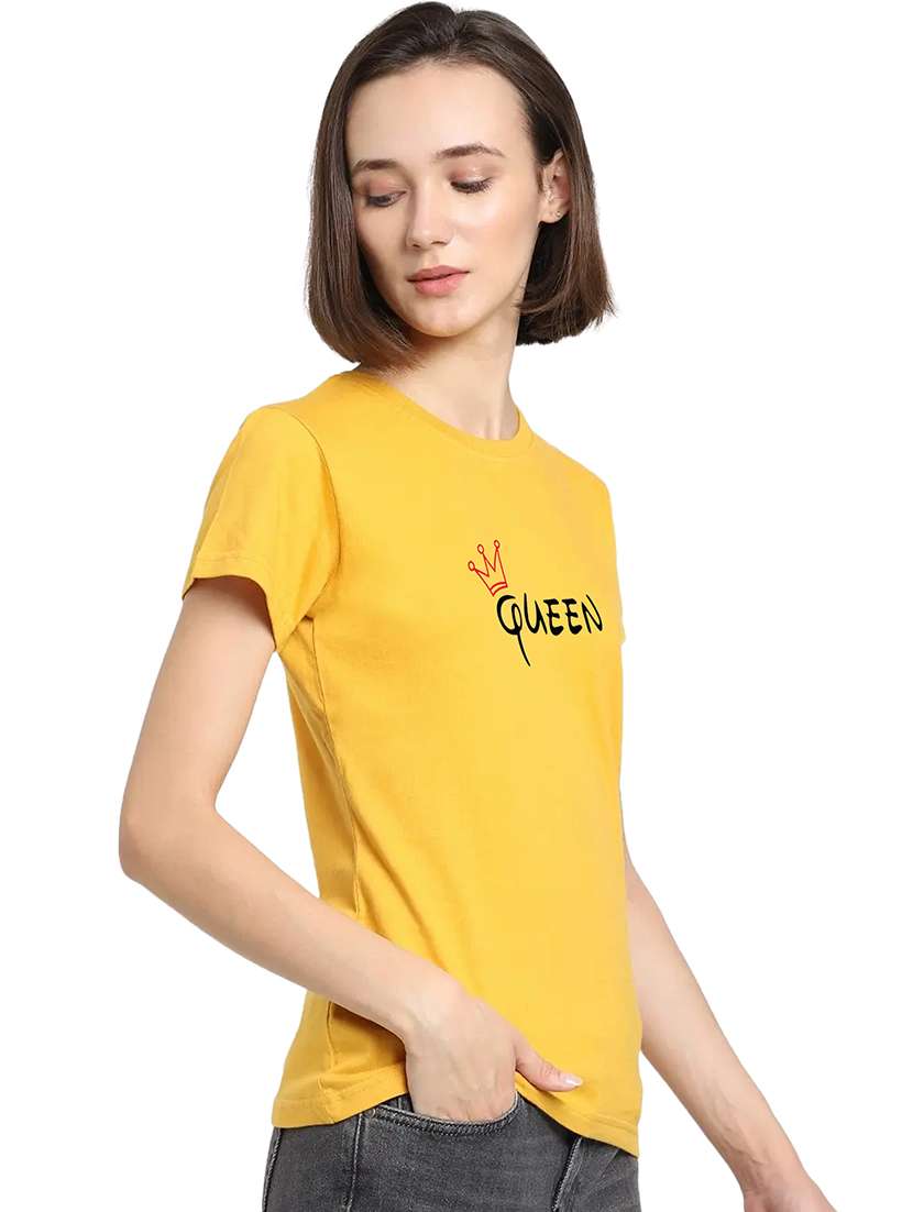 yellow cotton regular tshirt - 19985324 -  Standard Image - 1