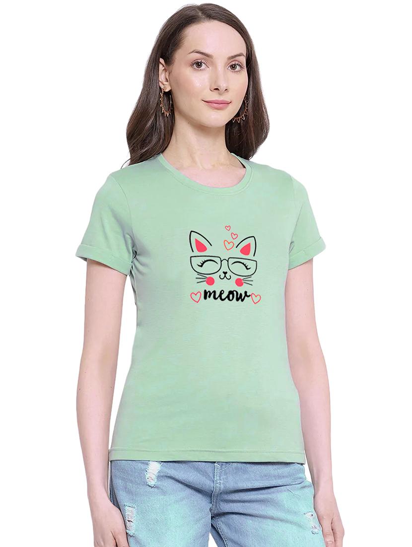 green cotton regular tshirt - 19985330 -  Standard Image - 1