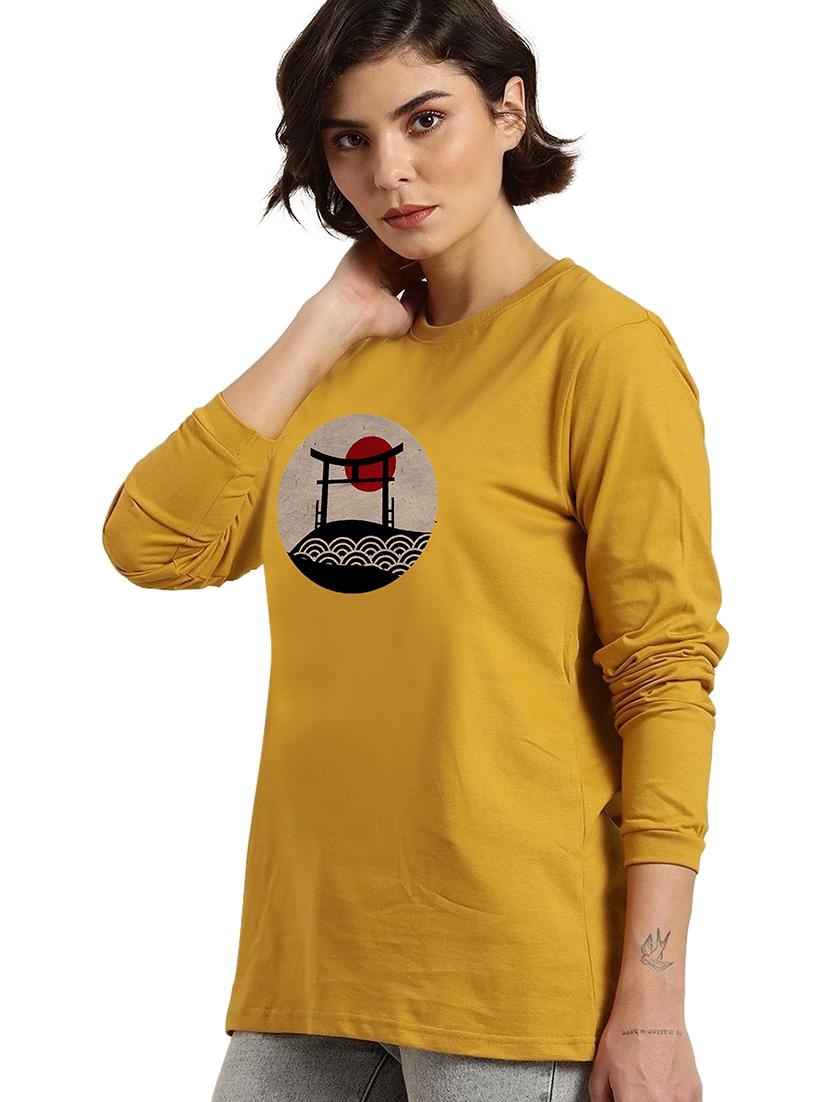 yellow cotton regular tshirt - 19985331 - Standard Image - 1