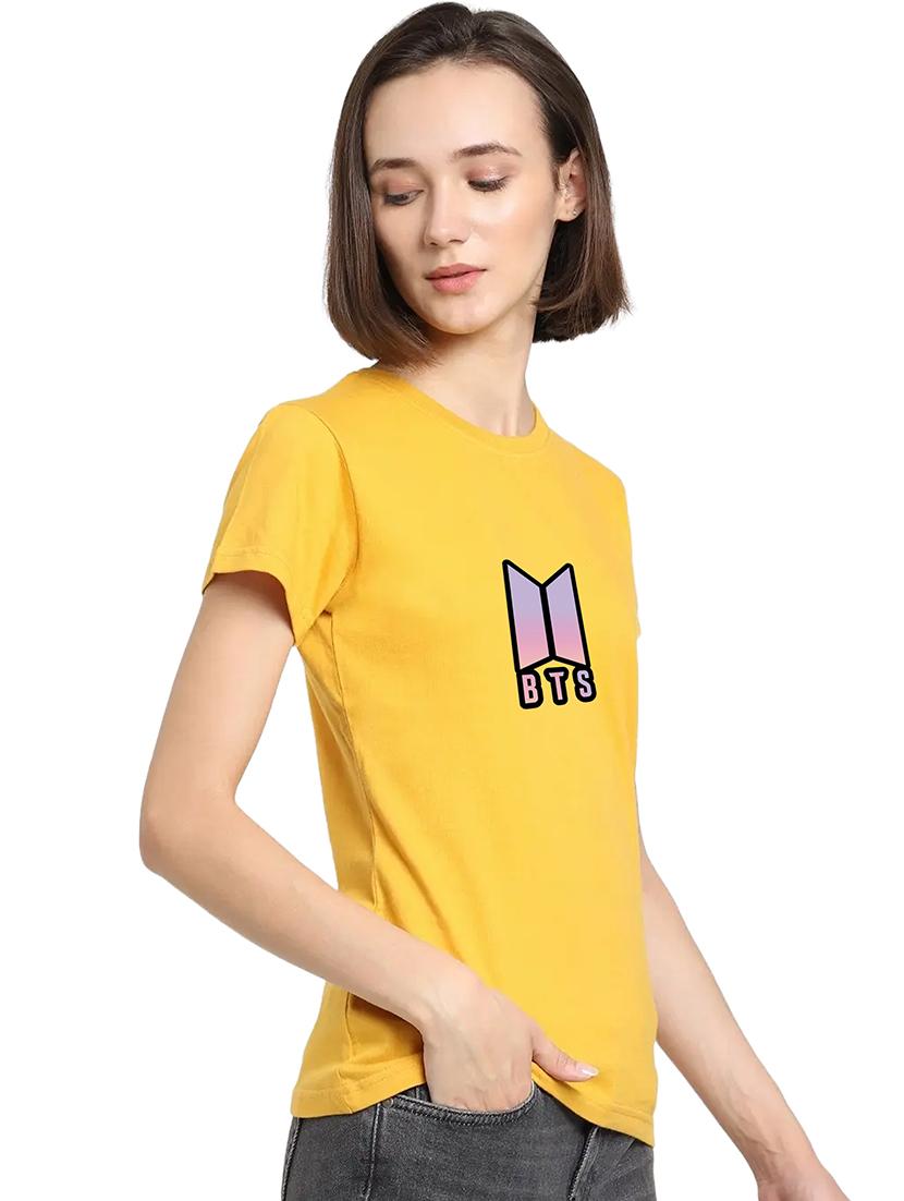 yellow cotton regular tshirt - 19985356 - Standard Image - 1
