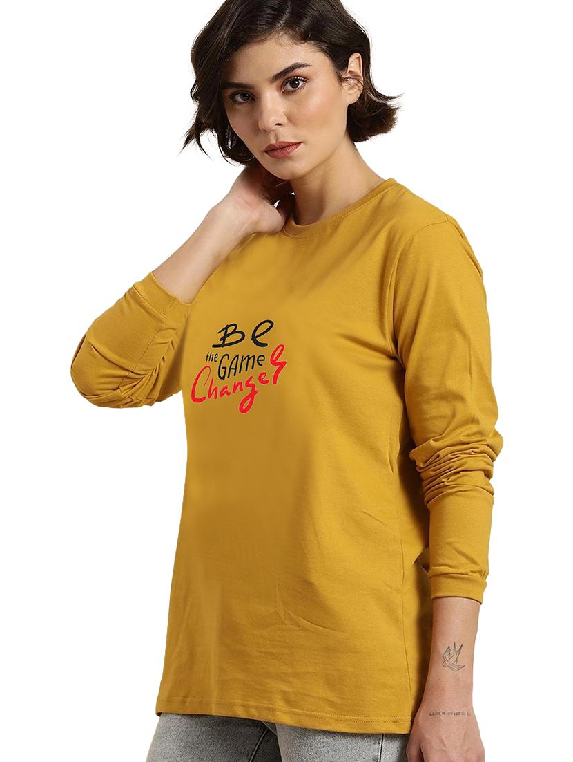 yellow cotton regular tshirt - 19985389 -  Standard Image - 1